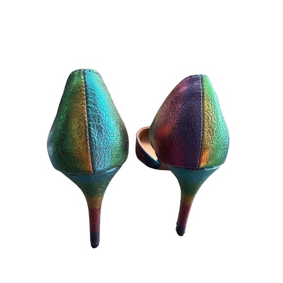 Betsey Johnson womans inbow Metallic Stiletto Heels Size 5.5 SKU8165 - Picture 8 of 14